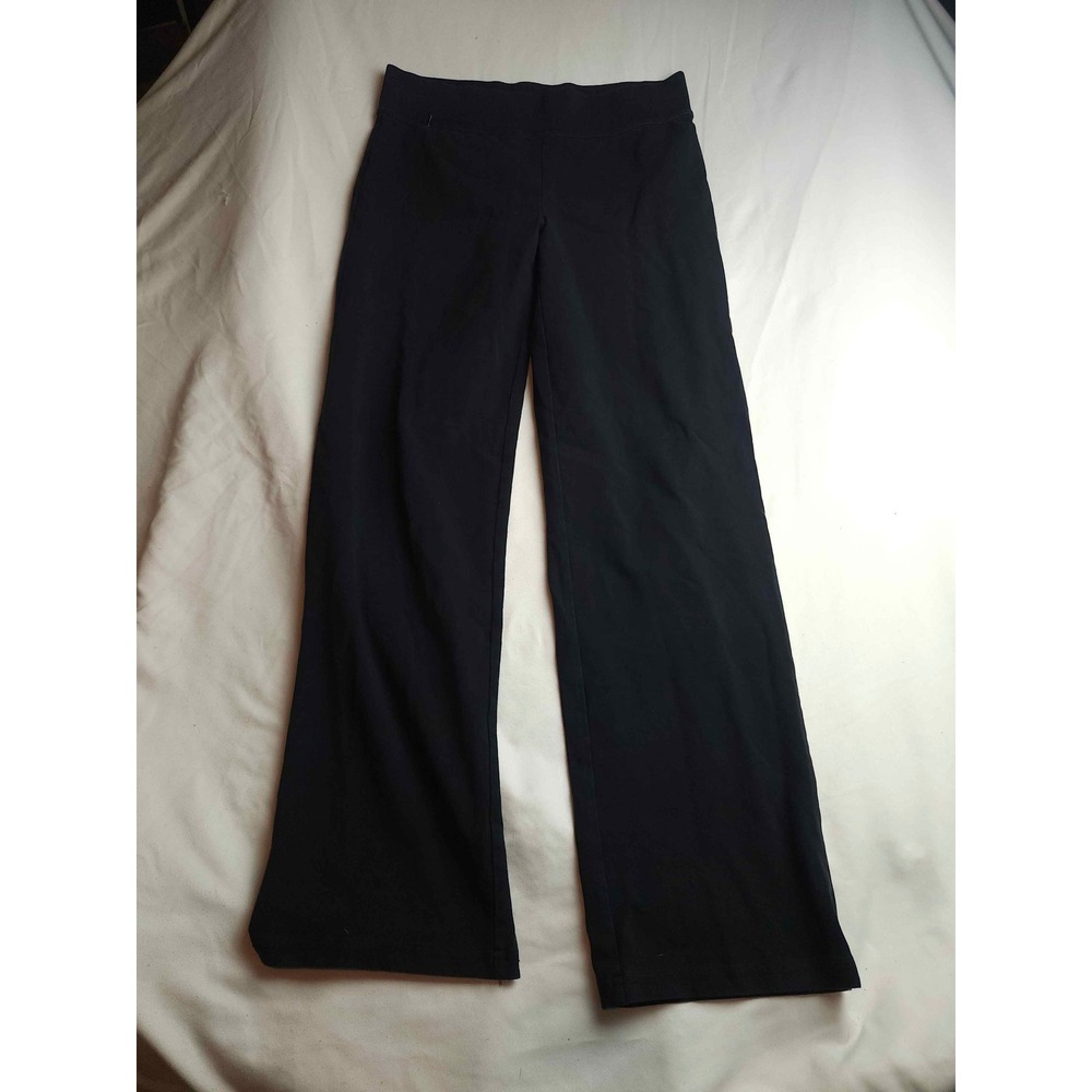 Lands' End Starfish Black Knit Straight Leg Pull On Pants Womens XS 2-4